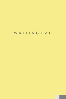 Paperback Writing Pad: Girls Notebooks. 6x9, Composition Notebook, 122 pages, Minimalist Plain, Cute Journal Diary, Lemon Yellow Cover Book