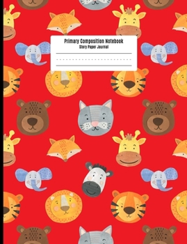 Primary Composition Notebook: Story Paper Journal for Boys - Animals