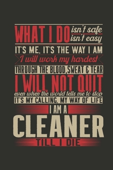 Notebook : Cleaner (120 Checkerd Pages, Softcover)