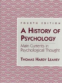 Hardcover History of Psychology Main Currents in Psychological Thought, A Book