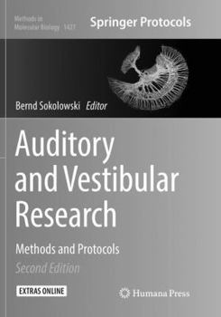 Paperback Auditory and Vestibular Research: Methods and Protocols Book