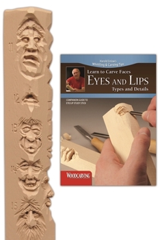 Paperback Eyes and Lips Study Stick Kit (Learn to Carve Faces with Harold Enlow): Learn to Carve Eyes and Lips Booklet & Eyes and Lips Study Stick [With Study S Book