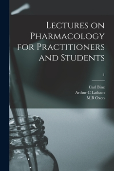 Paperback Lectures on Pharmacology for Practitioners and Students; 1 Book