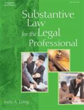 Paperback Substantive Law for the Legal Professional Book