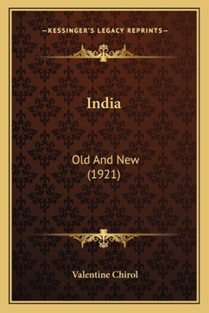 Paperback India: Old And New (1921) Book