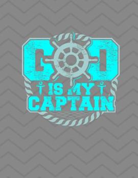 Paperback God Is My Captain Notebook - 5x5 Quad Ruled: 8.5 x 11 - 200 Pages - Graph Paper - School Student Teacher Office Book