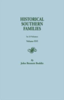 Paperback Historical Southern Families. in 23 Volumes. Volume XVI Book