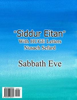 Paperback Siddur Eitan: Sabbath Eve [Hebrew] [Large Print] Book