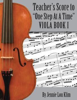 Paperback One Step At A Time: The Teacher's Score, Viola I Book