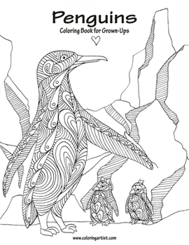 Paperback Penguins Coloring Book for Grown-Ups 1 Book