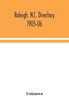 Paperback Raleigh, N.C. directory 1905-06 Book