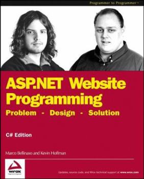 Paperback ASP.NET Website Programming: Problem - Design - Solution Book