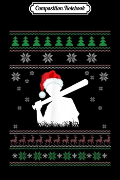 Composition Notebook: Baseball Player Christmas Team Sport with Santa Hat  Journal/Notebook Blank Lined Ruled 6x9 100 Pages
