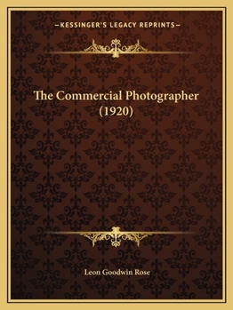 Paperback The Commercial Photographer (1920) Book