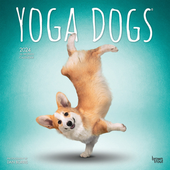 Calendar Yoga Dogs 2024 Square Book