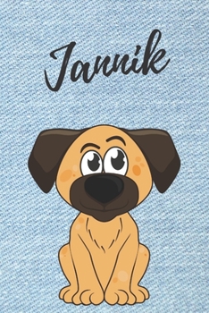 Jannik Hunde-Notizbuch / Malbuch / Tagebuch: Individuelles personalisiertes blanko Jungen & Männer Namen Notizbuch, blanko DIN A5 Seiten. Ideal als ... Geschenk für Männer. (German Edition)