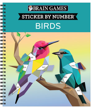 Spiral-bound Brain Games - Sticker by Number: Birds Book