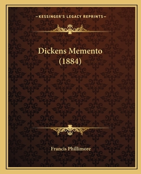 Paperback Dickens Memento (1884) Book