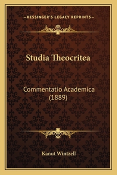 Paperback Studia Theocritea: Commentatio Academica (1889) [Latin] Book