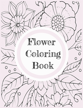 Paperback flower coloring book
