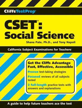Paperback Cliffstestprep Cset: Social Science Book