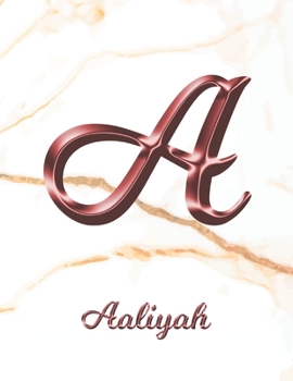 Paperback Aaliyah: 1 Year Weekly Planner with Note Pages (12 Months) - White Marble Rose Gold Pink Effect Letter A - 2020 - 2021 - Week P Book
