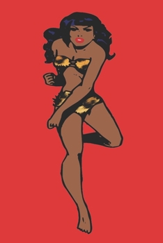 Paperback retro african pin up outfit planner blank book