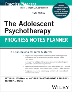 Paperback The Adolescent Psychotherapy Progress Notes Planner Book