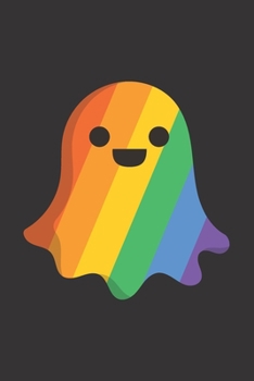 Pride Ghost Journal: Blank Lined Journal Notebook with Halloween Ghost and Spirit, LGBTQ Rainbow Flag Theme