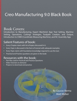 Paperback Creo Manufacturing 9.0 Black Book
