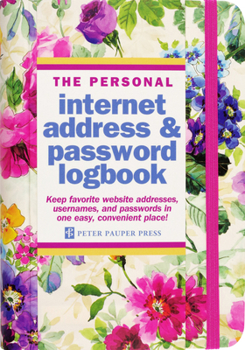Spiral-bound Peony Garden Internet Address & Password Logbook Book
