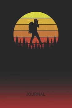 Journal: Blank Backpacker Personal Writing Diary | Old School Retro Vintage Sunset 80s Cover | Daily Journalism Diaries for Journalists & Writers | ... Set Goals & Write about your Life & Interests