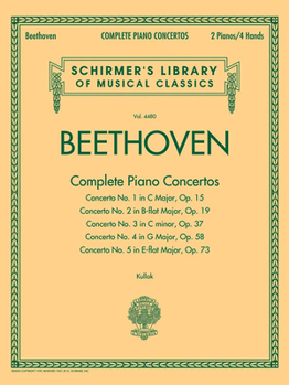 Paperback Beethoven - Complete Piano Concertos: Schirmer Library of Classics Volume 4480 Two Pianos, Four Hands Book