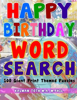 Paperback Happy Birthday Word Search [Large Print] Book
