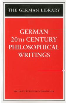 Paperback German 20th Century Philosophical Writings Book