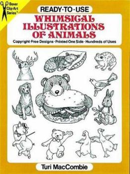Paperback Ready-To-Use Whimsical Illustrations of Animals Book