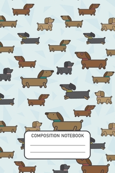 Paperback Composition Notebook: Dachshund Blank Lined Notebook Journal Diary 6x9 Book