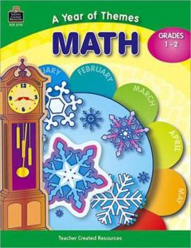 Paperback A Year of Themes: Math Book