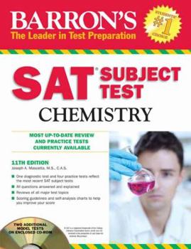 Paperback Barron's SAT Subject Test Chemistry [With CDROM] Book
