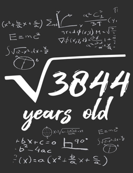 Root square of 3844 years old Notebook math lover birthday gift: GraphPaper 5x5 Notebook / Journal Gift, 120 Pages, 8,5x11, Soft Cover, Matte Finish