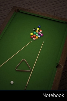 Notebook: Biliardo, Palle, Ping, Panno taccuino / agenda / quaderno delle annotazioni / diario / libro di scrittura / carnet / zibaldone - 6 x 9 pollici (15,24 x 22,86 cm), 150 pagine, superficie luci