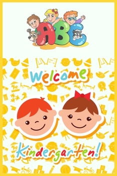 Paperback ABC Welcome Kindergarten: Flash Card Carson Dellosa Beginning Words Alphabet ABC Learning Kids Fun Book