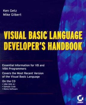 Paperback Visual Basic Language Developer's Handbook [With CD-ROM] Book
