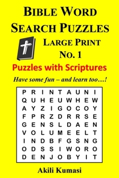 Paperback Bible Word Search Puzzles, Large Print No. 1: 50 Puzzles with Scriptures Book