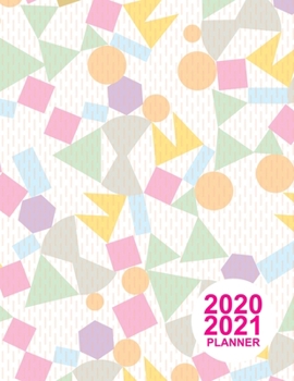 Paperback 2020 2021 Planner: Nifty Colorful Design Book, 8.5" x 11" Two Year 2020-2021 Calendar Planner, Monthly Schedule Organizer (24 Months Acti Book