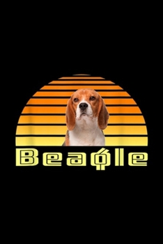 Beagle: Vintage Sunset Beagle  Journal/Notebook Blank Lined Ruled 6x9 100 Pages