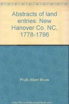 Land Entries of Lincoln County, North Carolina, 1798-1825.