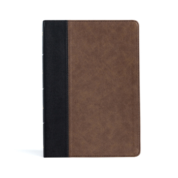 Imitation Leather KJV Large Print Thinline Bible, Black/Brown Leathertouch Book