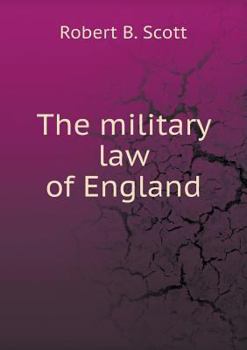 Paperback The military law of England Book