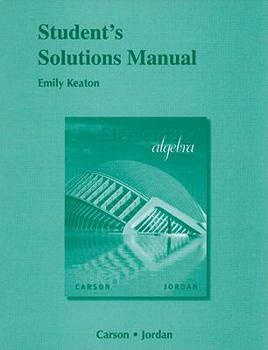 Paperback Elementary Algebra: Student's Solutions Manual Book
